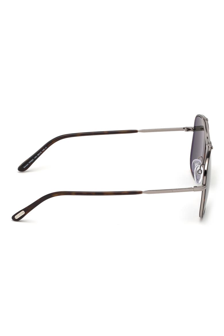 Benton 58mm Geometric Sunglasses, Alternate, color, SGUN/GRN