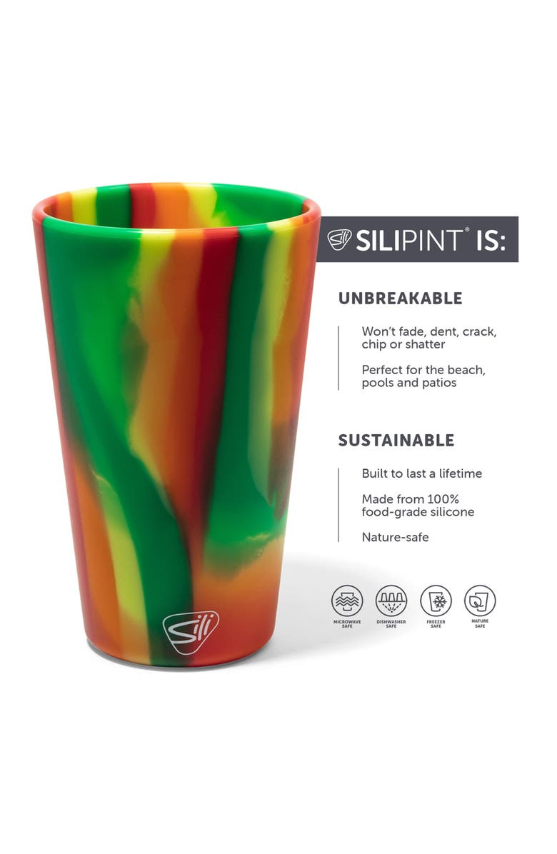 Silipint Pint Glasses 2 Pk Hibiscus, Silicone Cups, Hot Or Cold Beverage, Alternate, color,