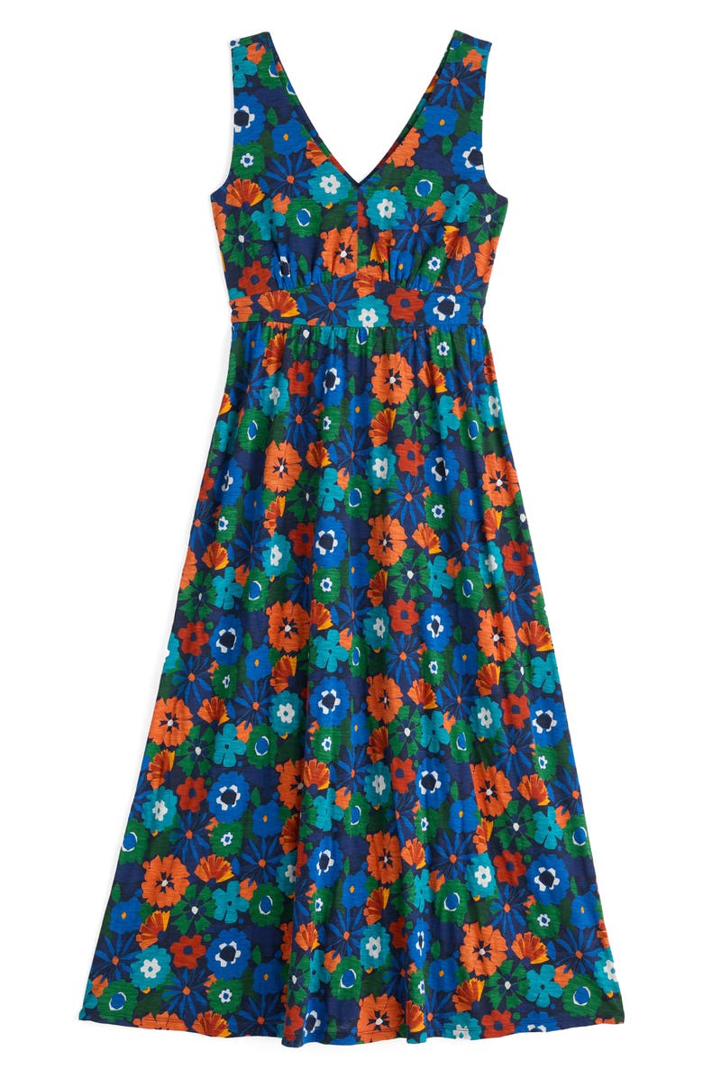 Seasalt Cornwall Polmanter Sleeveless Organic Cotton Jersey Maxi Dress, Alternate, color, Screenprint Floral Maritime