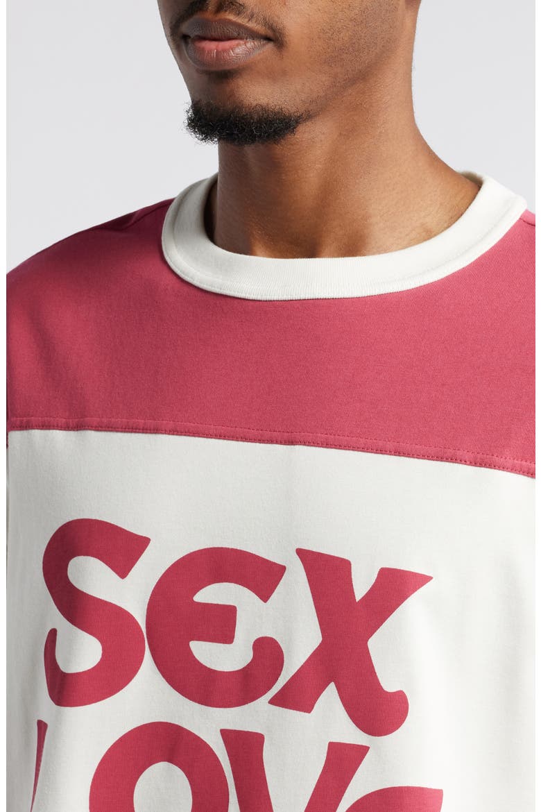 SLD Retro Colorblock Graphic T-Shirt (Nordstrom Exclusive), Alternate, color, MAROON