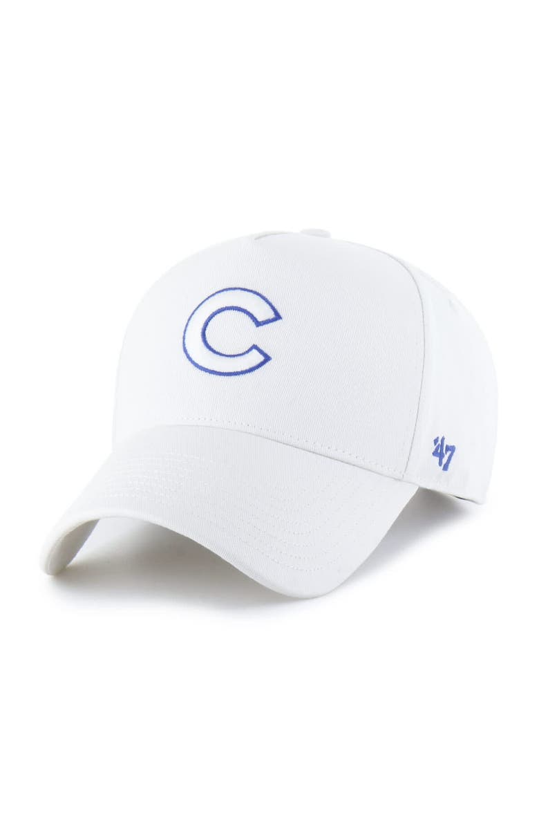 '47 Men's '47 White Chicago Cubs Foundational Pinch Offside Adjustable Hat, Alternate, color, Cream