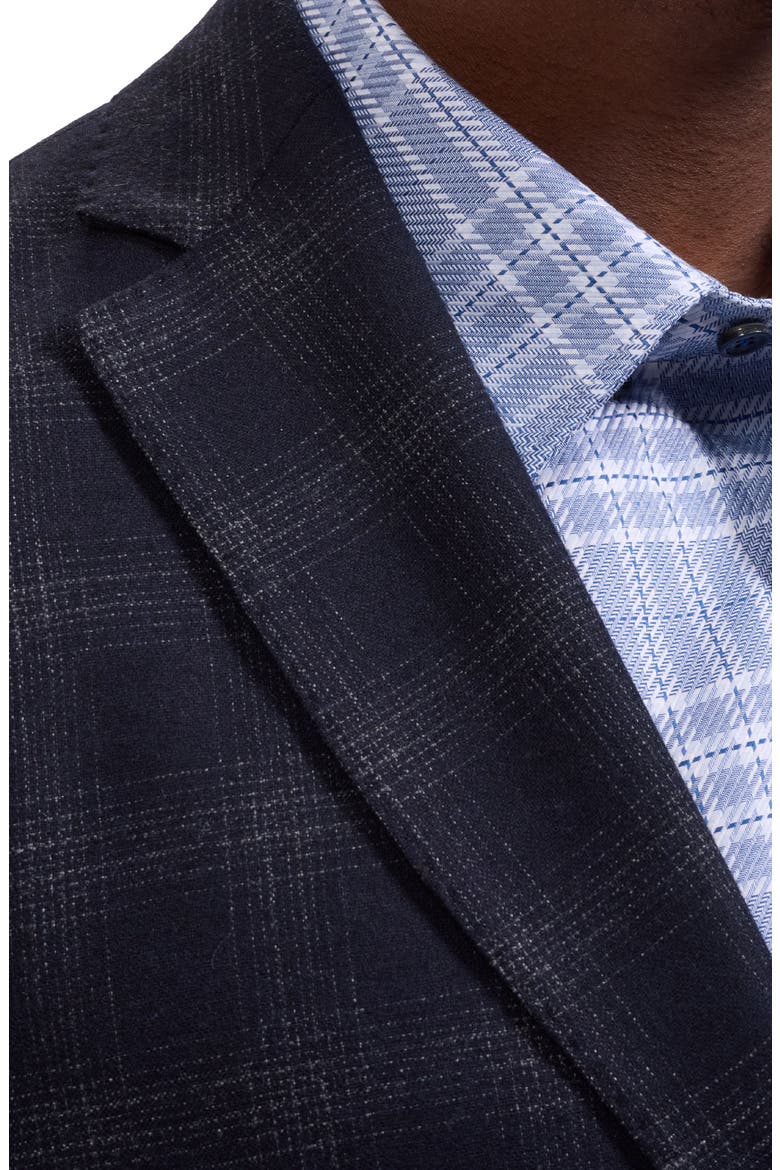 Two-Button Wool Blend Blazer, Alternate, color, NAVY