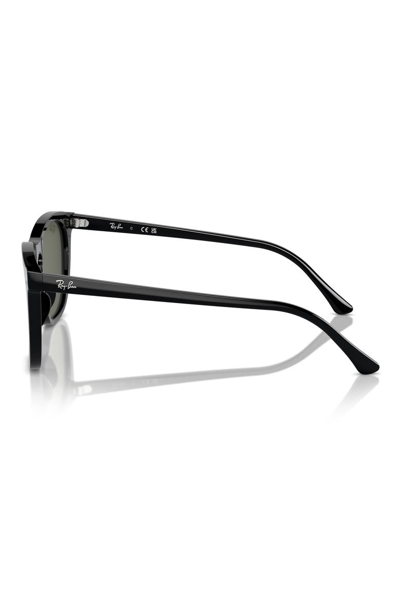 53mm Square Sunglasses, Alternate, color, BLACK