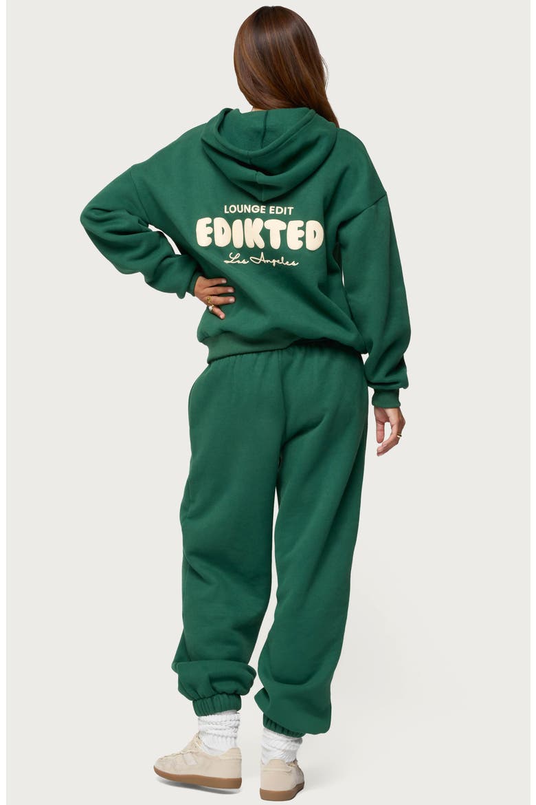 Lounge Edit Logo Graphic Hoodie, Alternate, color, GREEN