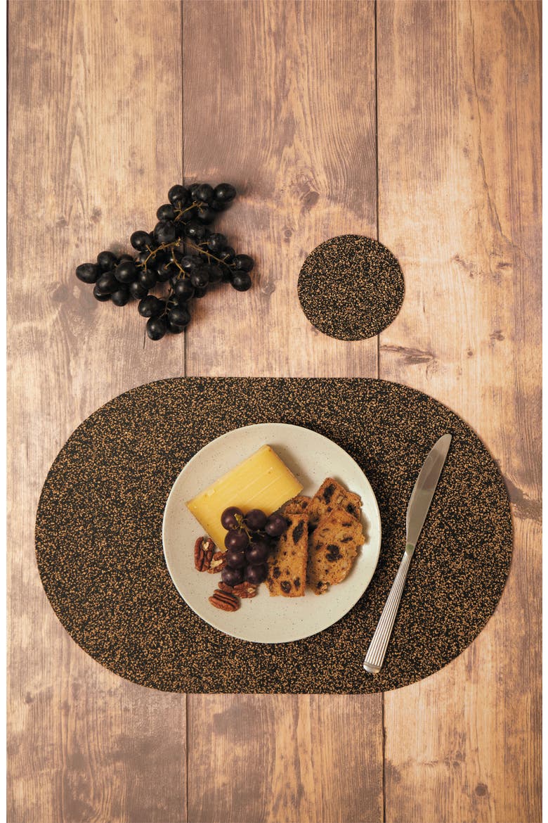 Dash Oval Placemats Set of 6, Alternate, color, Natural Cork
