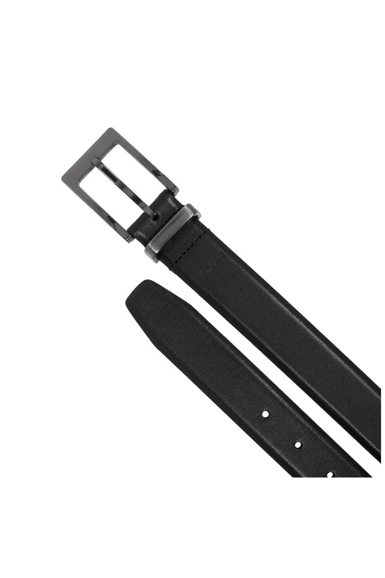 Reversible Leather Belt, Alternate, color, BLACK