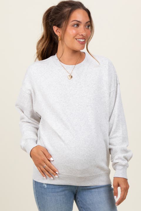 Fleece Crew Neck Relaxed Fit Sweatshirt