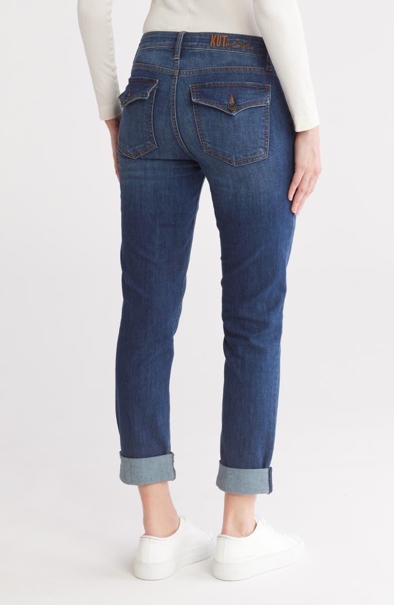 KUT from the Kloth Katy Flap Pocket Cuffed Boyfriend Jeans, Alternate, color,