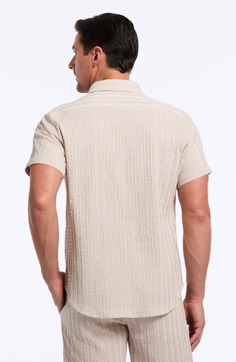 Robert Graham Fornillo Short Sleeve Shirt, Alternate, color, Khaki