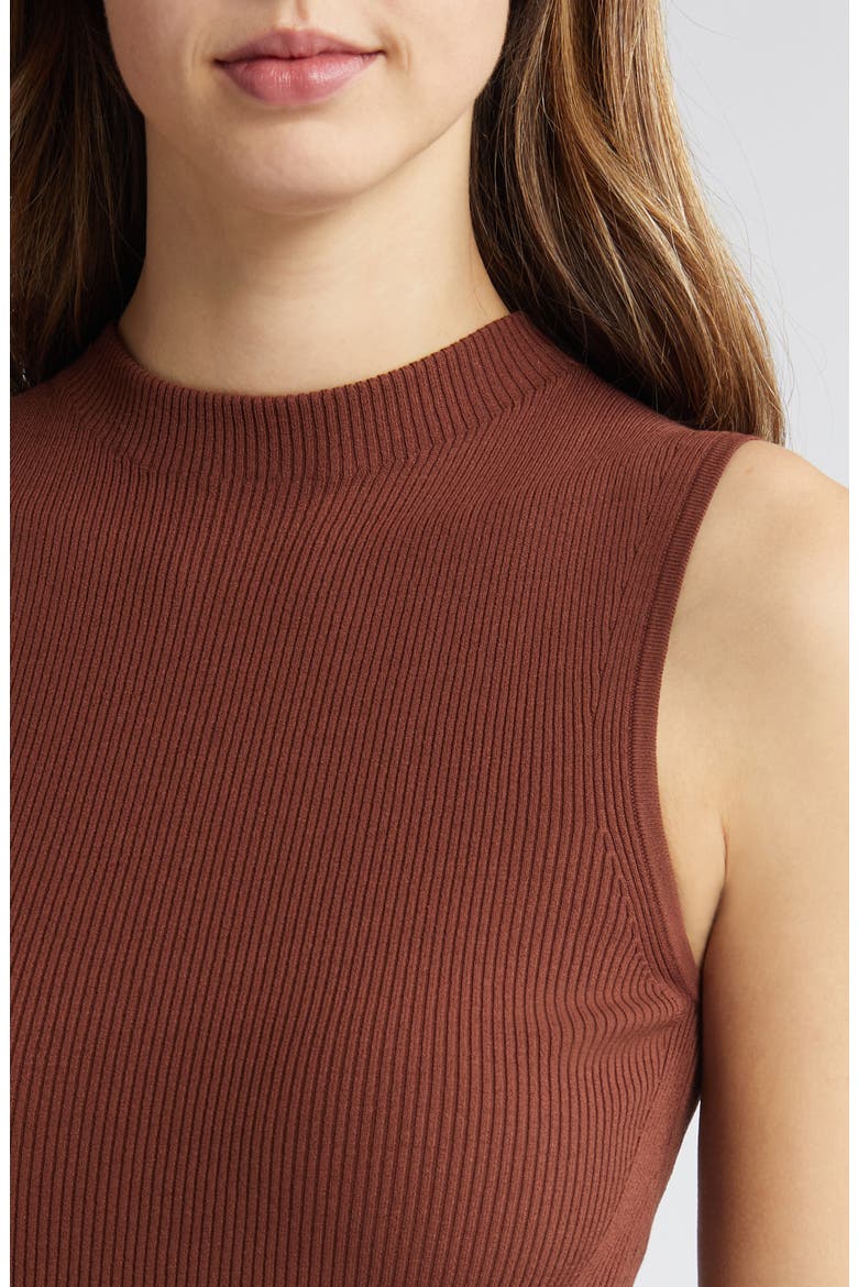 Feskies Rib Funnel Neck Sleeveless Sweater, Alternate, color, RUST/COPPR