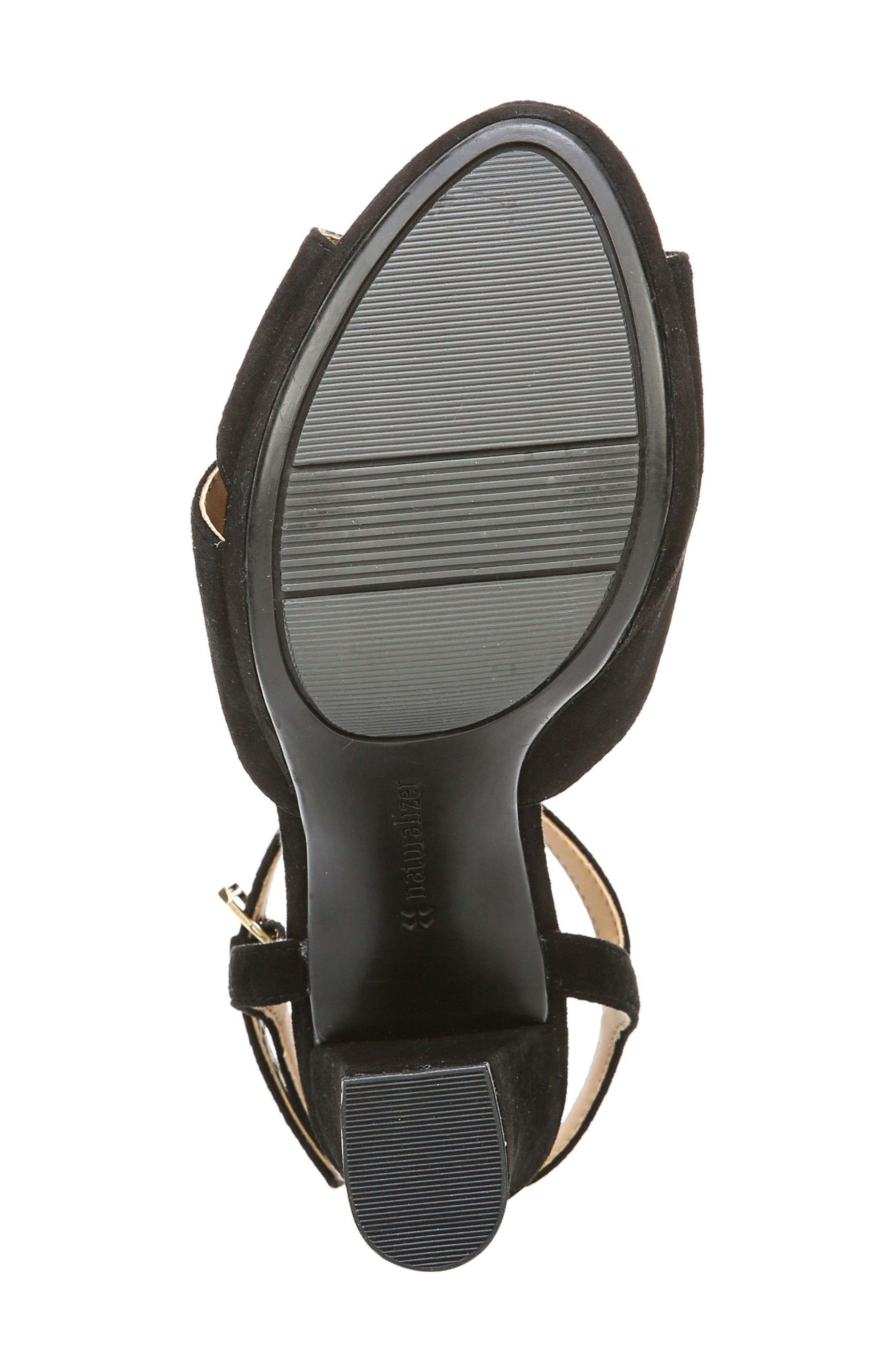 Adelle Sandal, Alternate, color, BLACK LEATHER