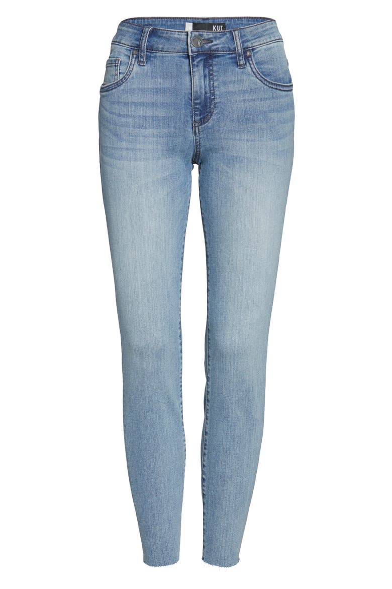 Donna Raw Hem Ankle Skinny Jeans, Alternate, color, APPLIED