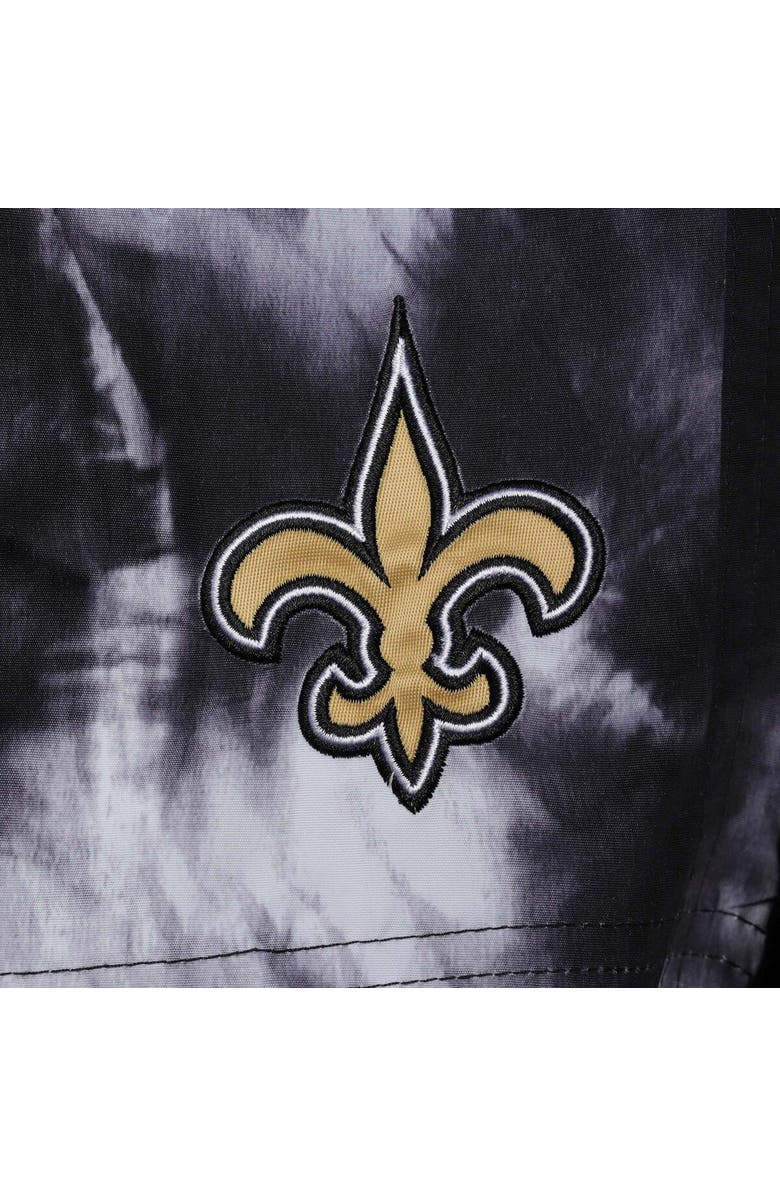 G-III SPORTS BY CARL BANKS Men's G-III Sports by Carl Banks Black New Orleans Saints Splash Volley Swim Shorts, Alternate, color, 