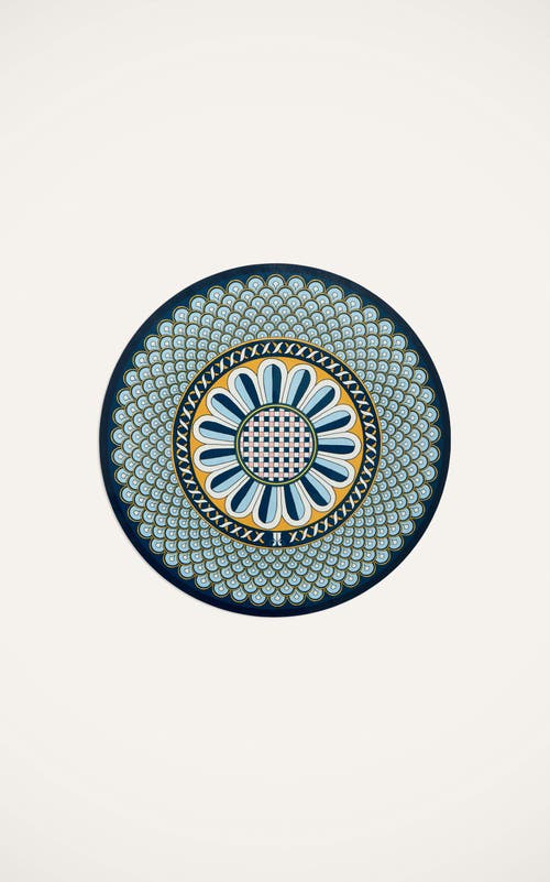 LA DOUBLEJ LA DOUBLEJ DISK PLACEMATS SET OF 2 NAPOLI 