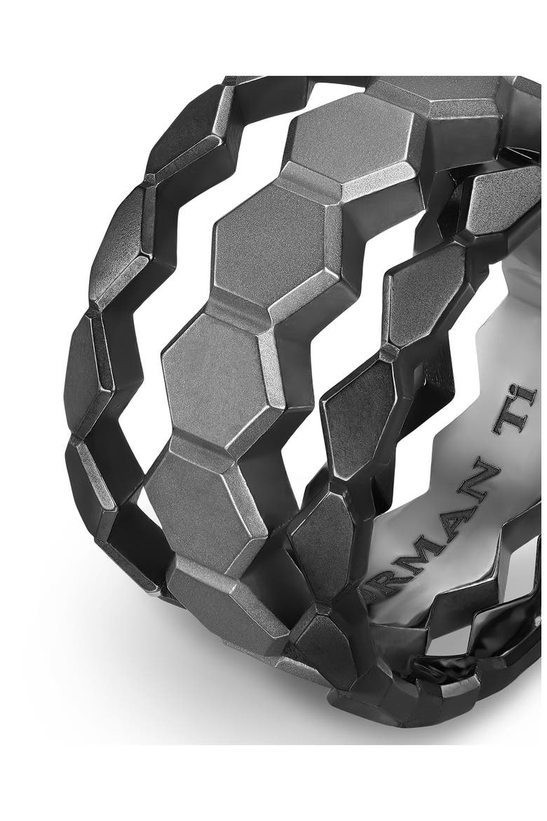 Men's Hex Stack Ring, Alternate, color, SILVER