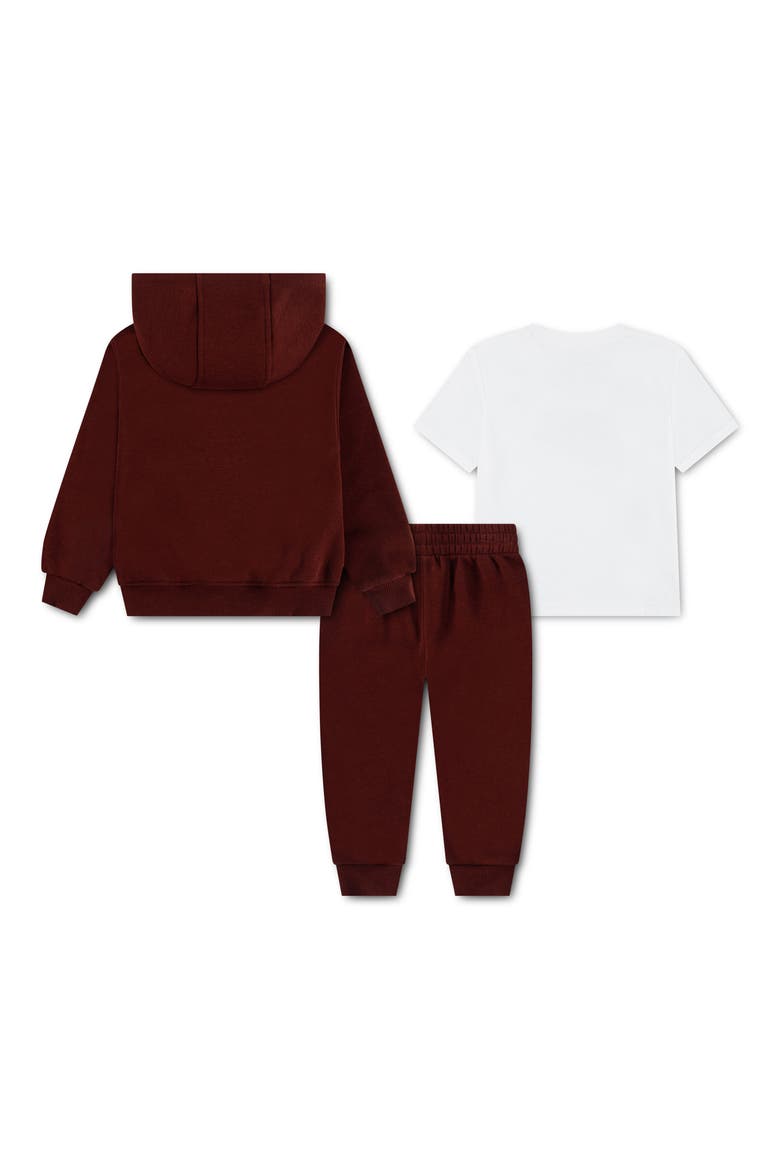 Kids' 3-Piece Fleece Hoodie, T-Shirt & Joggers Set, Alternate, color, MYSTIC DATES