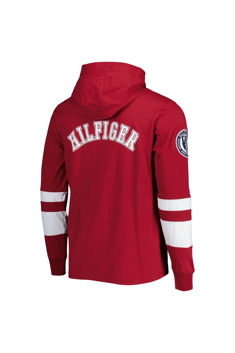 Men's Tommy Hilfiger Burgundy/White Washington Commanders Alex Long Sleeve Hoodie T-Shirt, Alternate, color, Burgundy