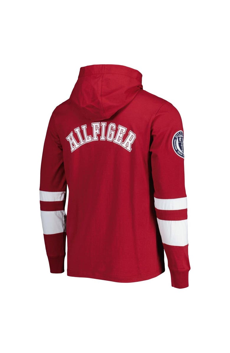 Tommy Hilfiger Men's Tommy Hilfiger Burgundy/White Washington Commanders Alex Long Sleeve Hoodie T-Shirt, Alternate, color, Burgundy