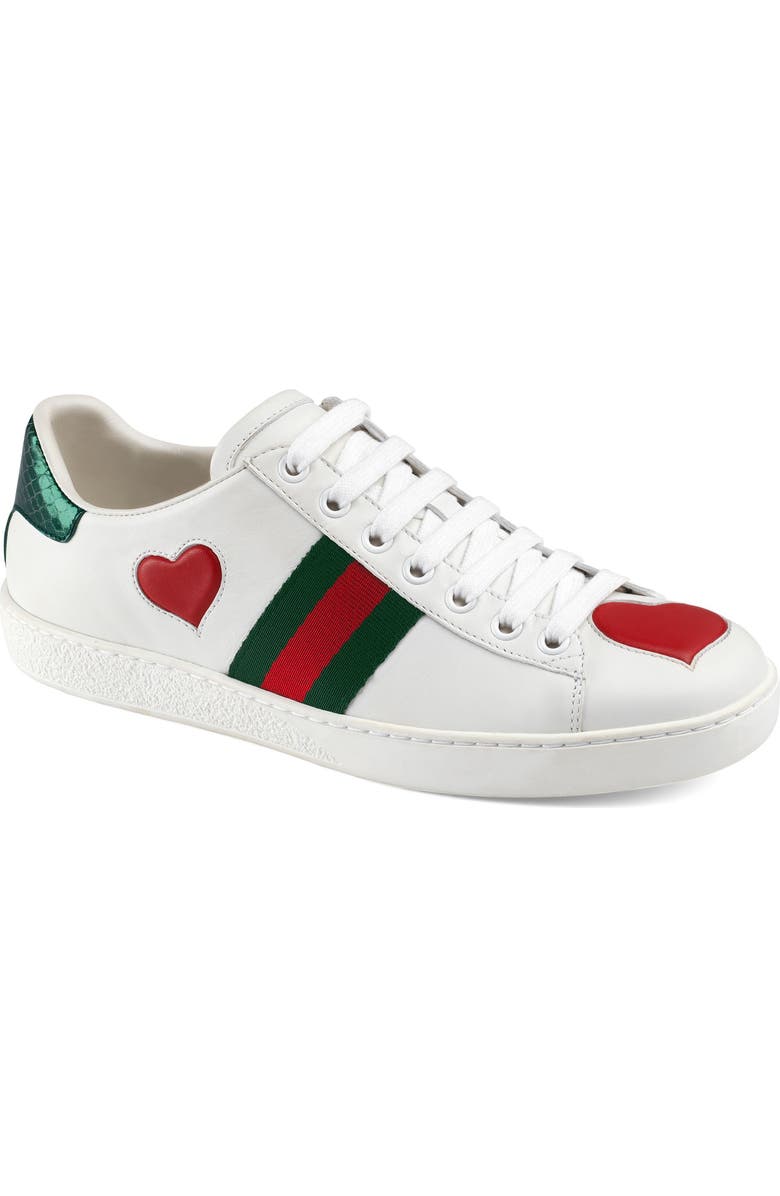 Gucci New Ace Heart Sneaker, Main, color,