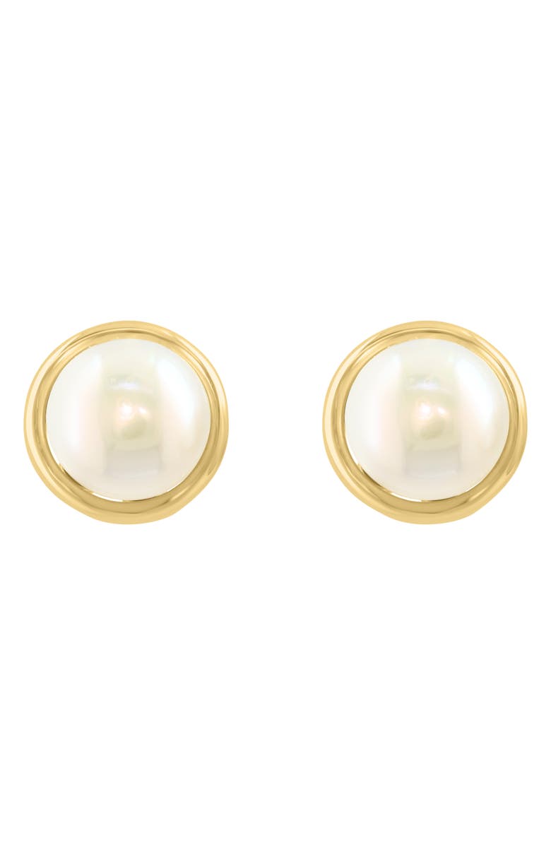 EFFY 14K Yellow Gold Cultured Freshwater Pearl Stud Earrings, Main, color, White
