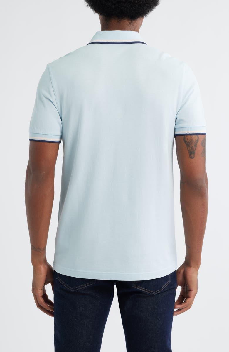 Fred Perry Extra Trim Fit Twin Tipped Piqué Polo, Alternate, color, Light Ice/Silky Peach/Blue