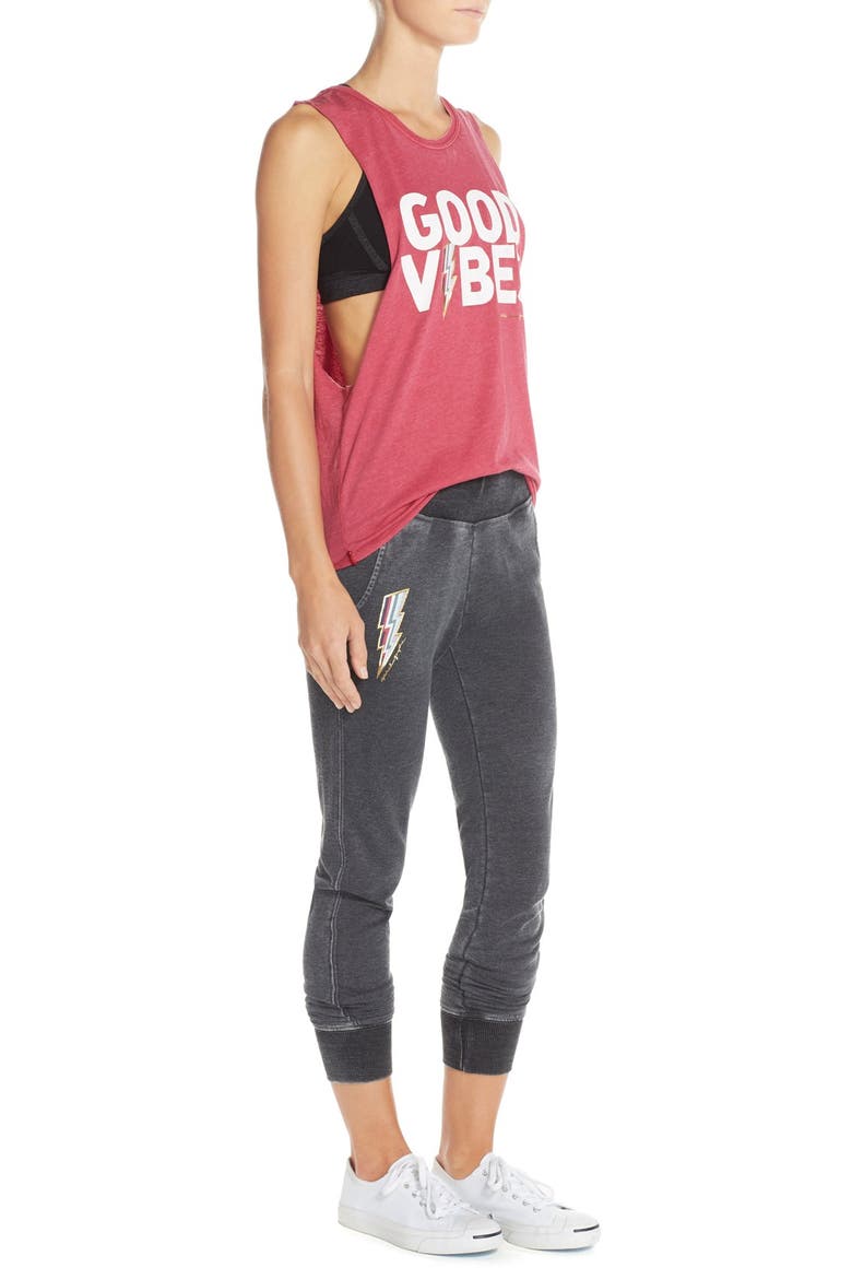 'Favorite' Burnout Sweatpants, Alternate, color, VINTAGE BLACK
