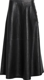 Alexander Wang Chain Zip Leather Skirt