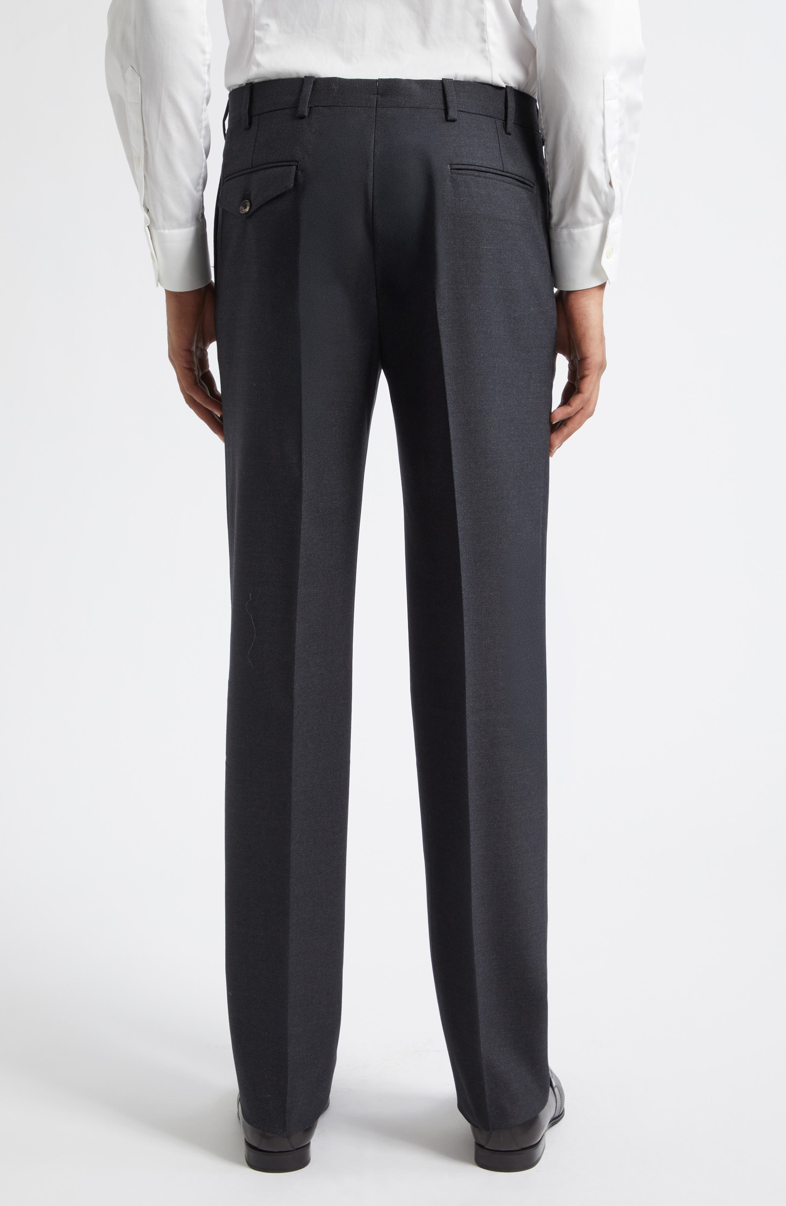 Waverly High Twist Virgin Wool Trousers - image 2