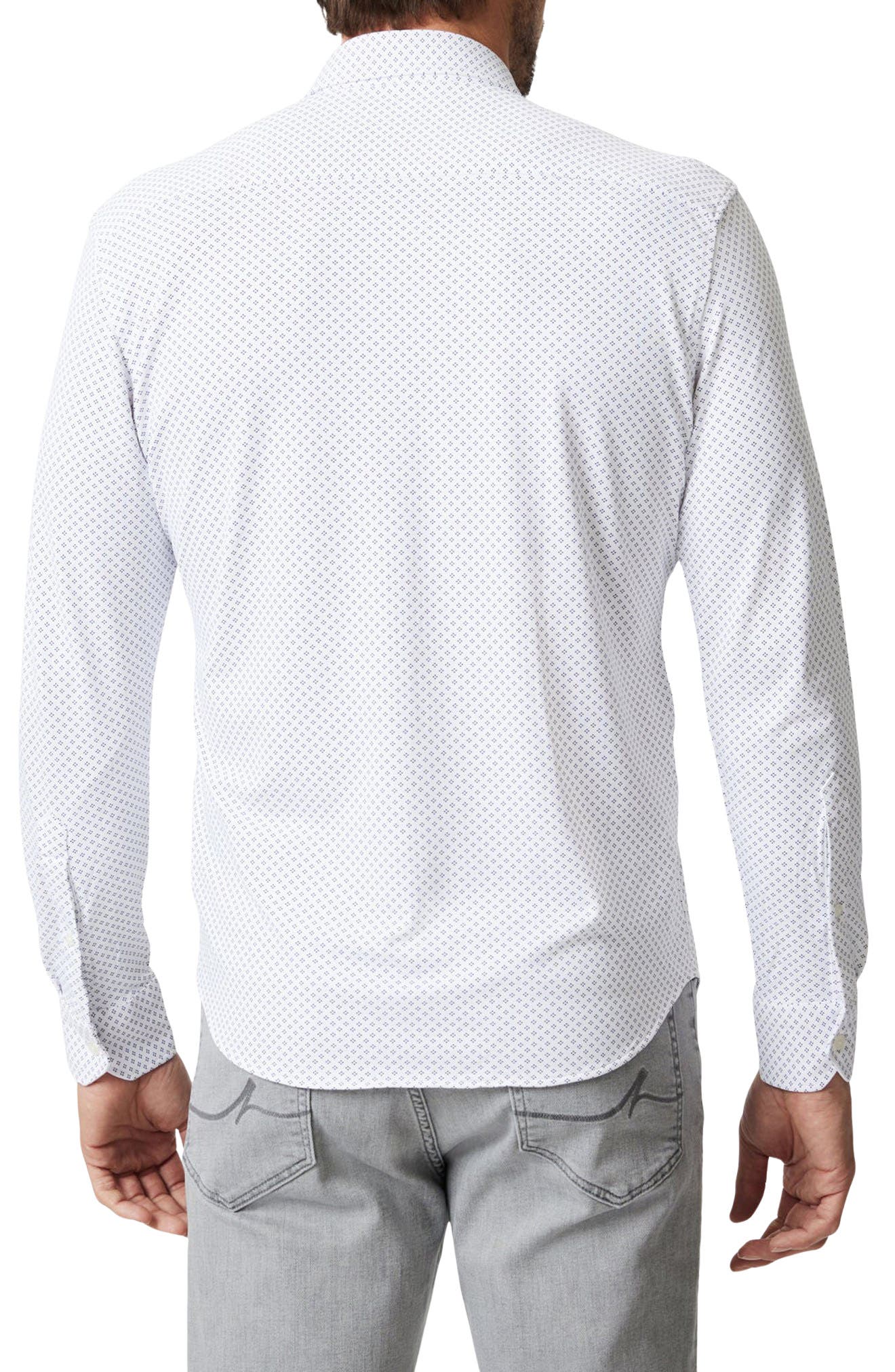 Modern Fit Diamond Dot Tech Button-Up Shirt - image 2