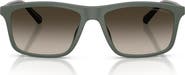 Emporio Armani 57mm Gradient Pillow Sunglasses