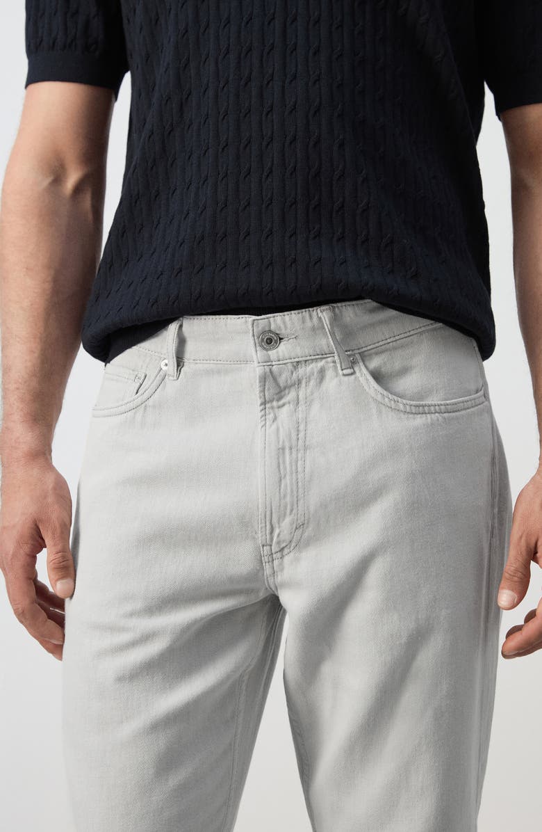 MANGO Lori Tapered Jeans, Alternate, color, Ice Grey