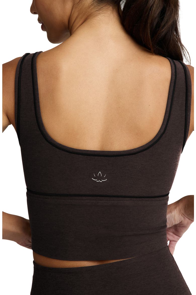 Spacedye Dynamic Performance Cropped Tank, Alternate, color, DARK CHOCOLATE HEATHER