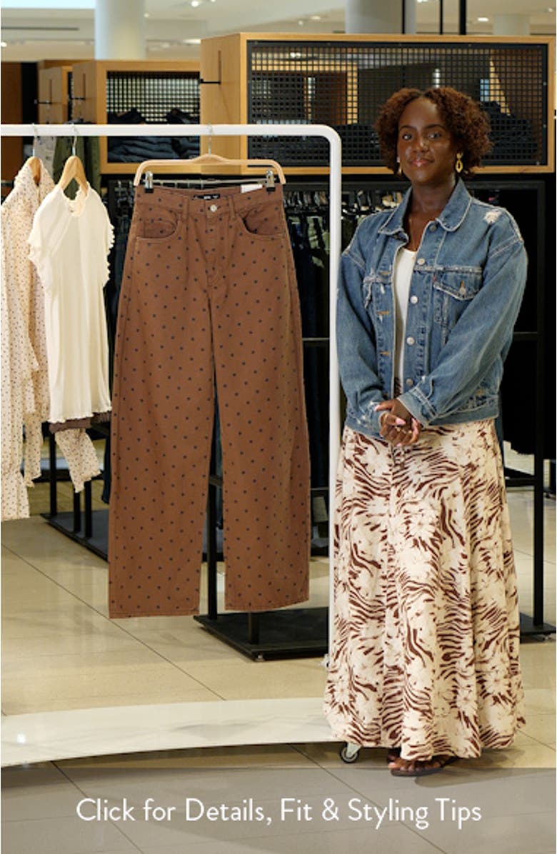 Polka Dot Straight Leg Jeans, sales video thumbnail