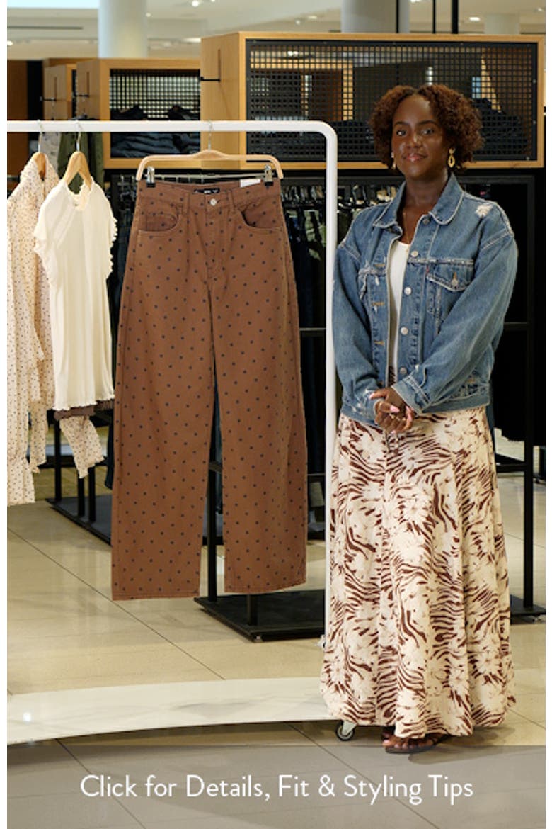 Polka Dot Straight Leg Jeans video