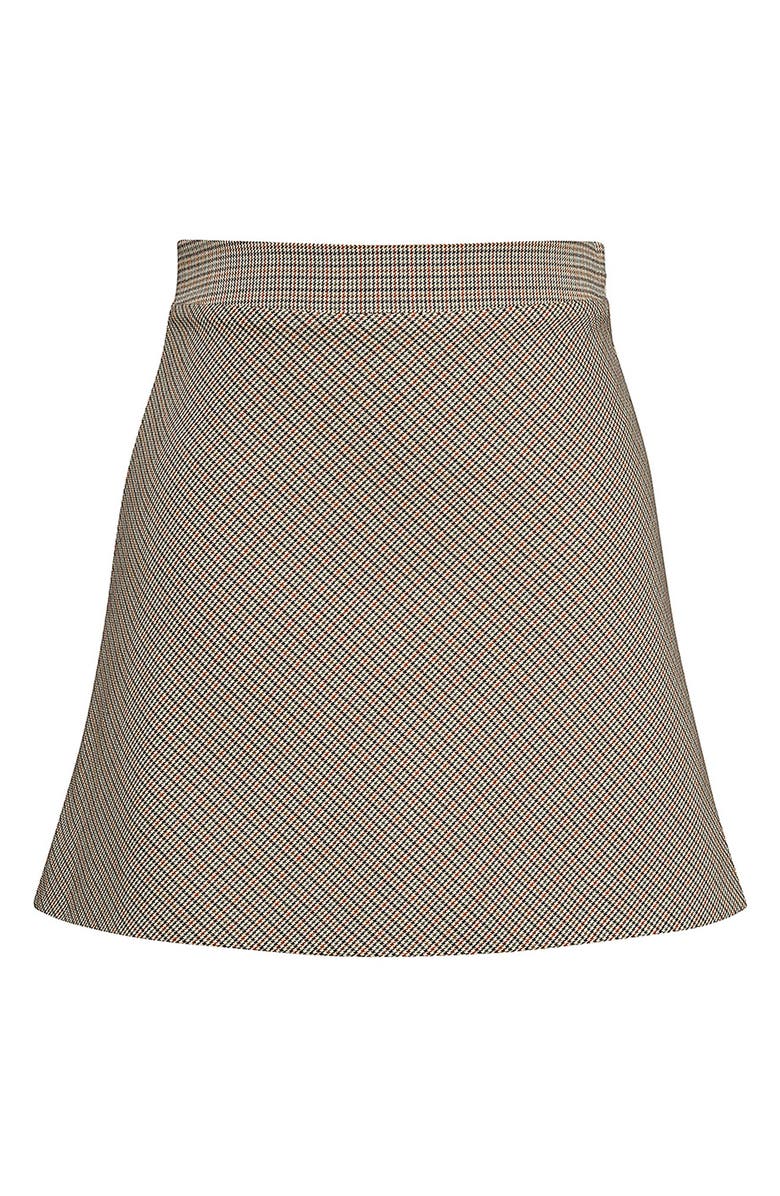HOUSE OF CB Nerida A-Line Skirt, Alternate, color, Brown Check