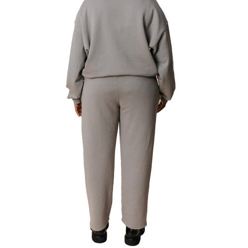 Ocio Organic Cotton Teddy Cropped Pant In Gray