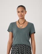 Hush Briar Linen Blend Scoop Neck T-Shirt