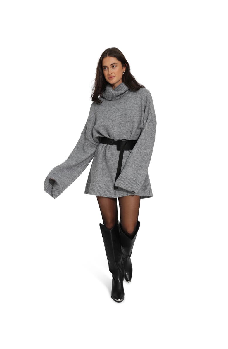 Belle & Bloom Cuddle Me Oversized Tunic Sweater, Alternate, color, Grey