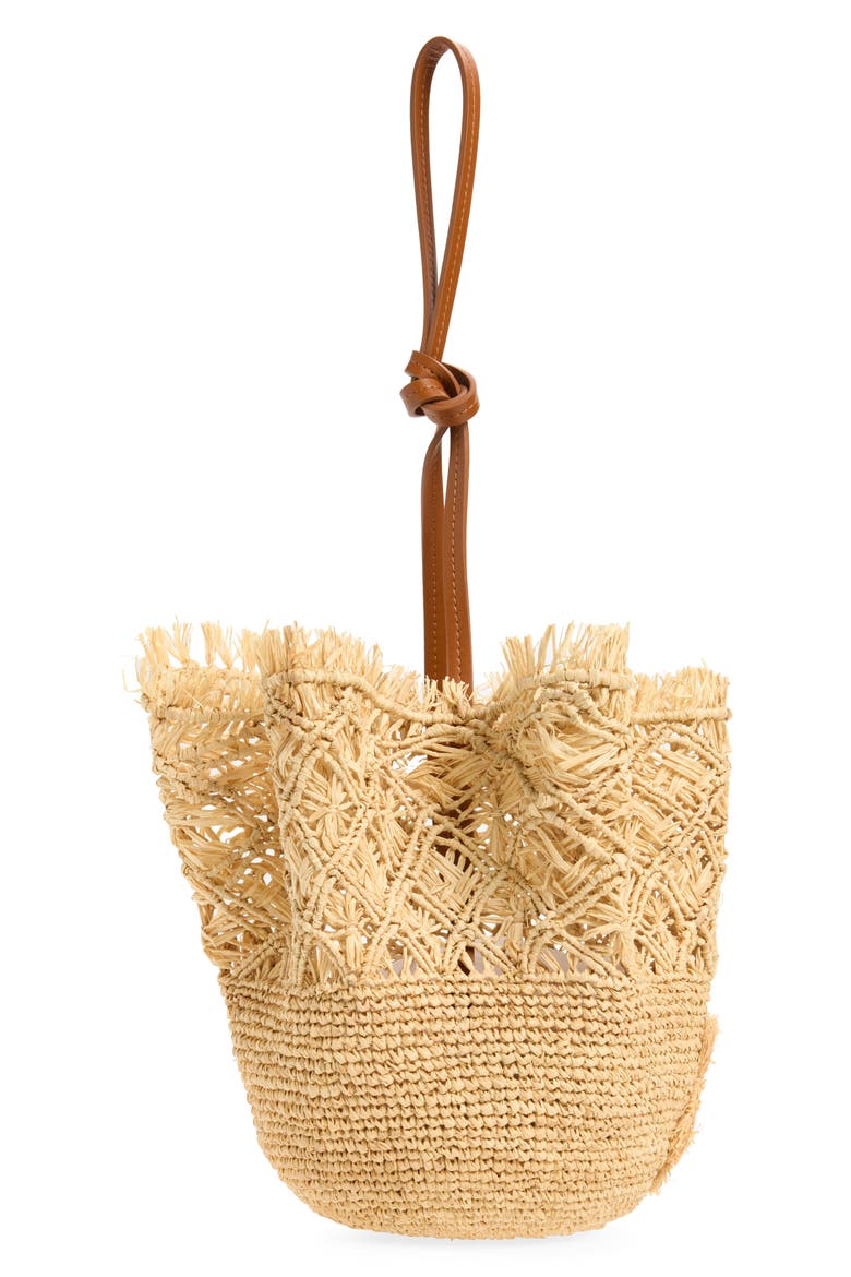 The Openwork Raffia Hat Bag, Alternate, color, NATURAL STRAW
