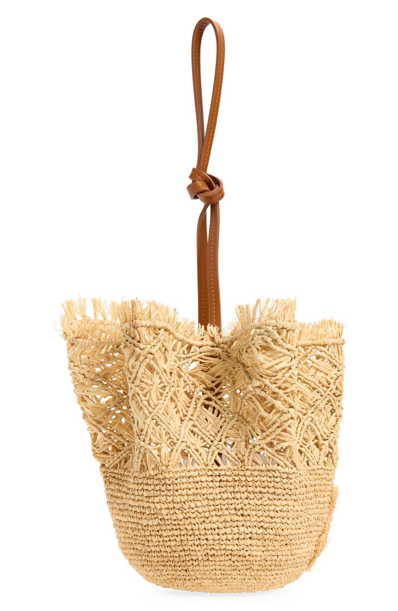 Ruslan Baginskiy The Openwork Raffia Hat Bag, Alternate, color, Natural Straw
