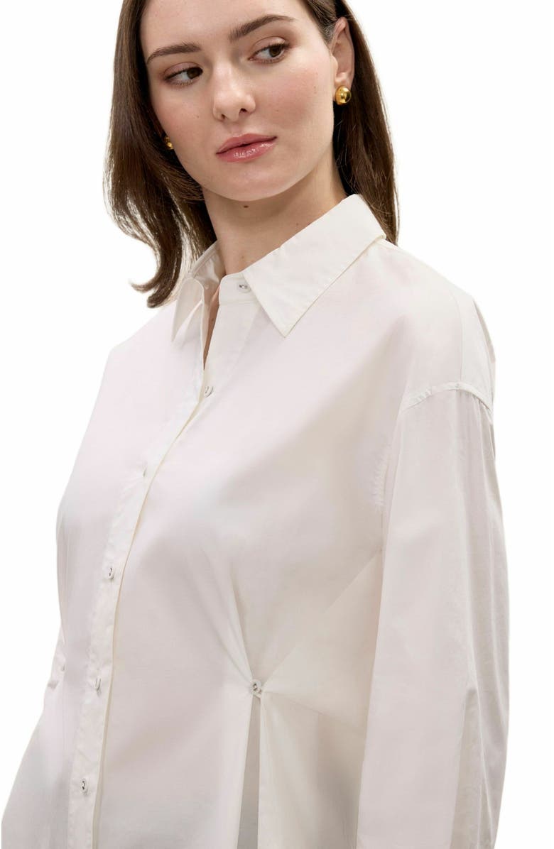 Rebecca Taylor Yara Poplin Shirt, Alternate, color, Milk