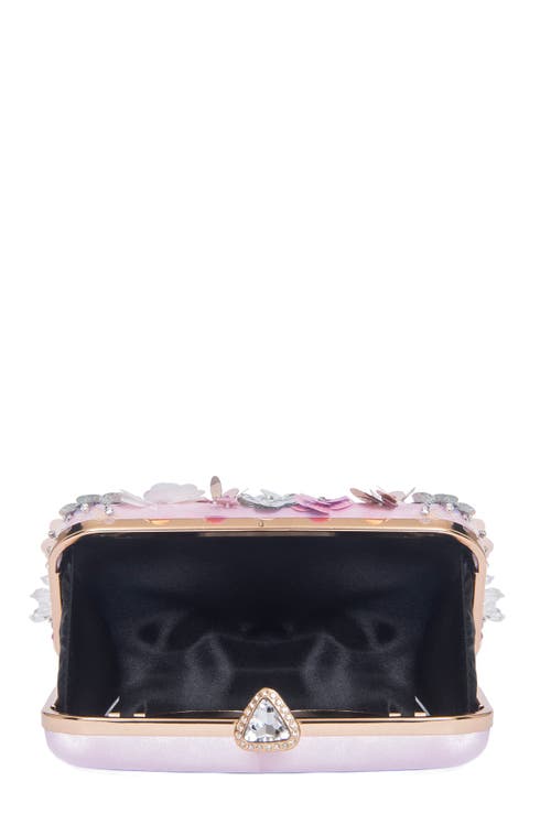 Lauren Lorraine Flower Clutch In Pink