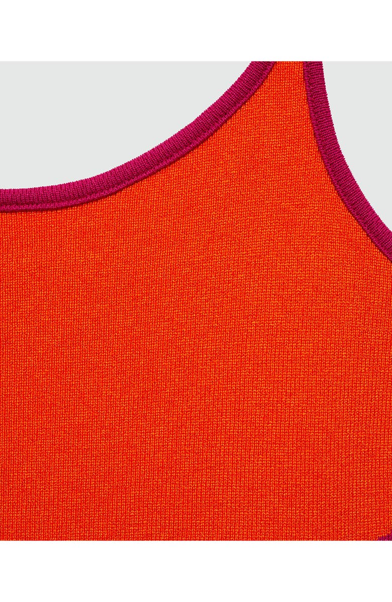 MANGO Colorblock Midi Tank Dress, Alternate, color, Fuchsia