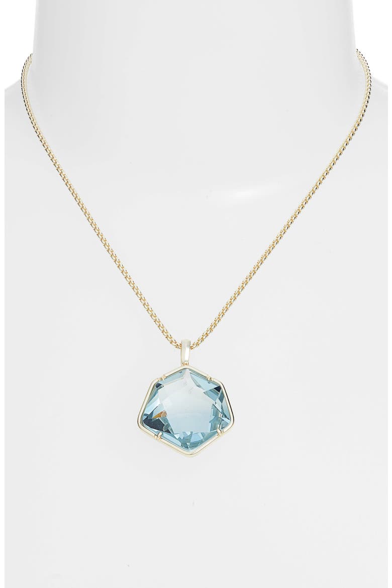 Vanessa Long Large Pendant Necklace, Alternate, color, GOLD/ STEEL GREY OMBRE