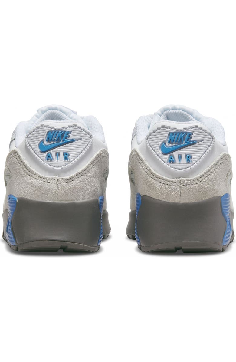 Nike Kids' Air Max 90 Sneaker, Alternate, color, White/ White/ Grey/ Pewter