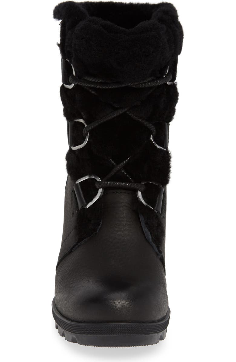 SOREL Joan of Arctic II Lux Wedge Genuine Shearling Bootie, Alternate, color,