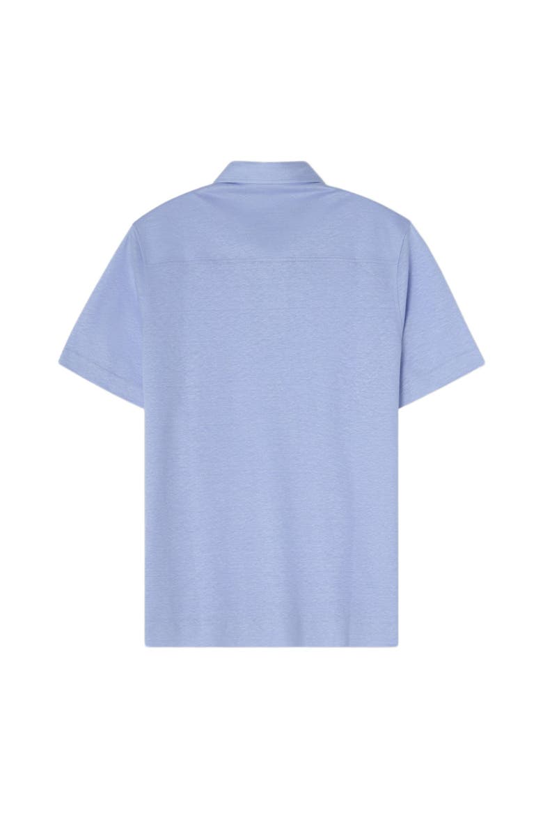 Taylor Pique Linen Polo, Alternate, color, Light Blue