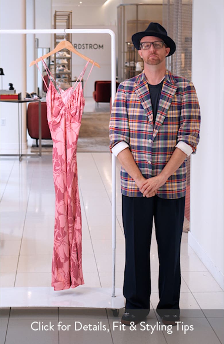 Print Maxi Satin Slipdress, sales video thumbnail