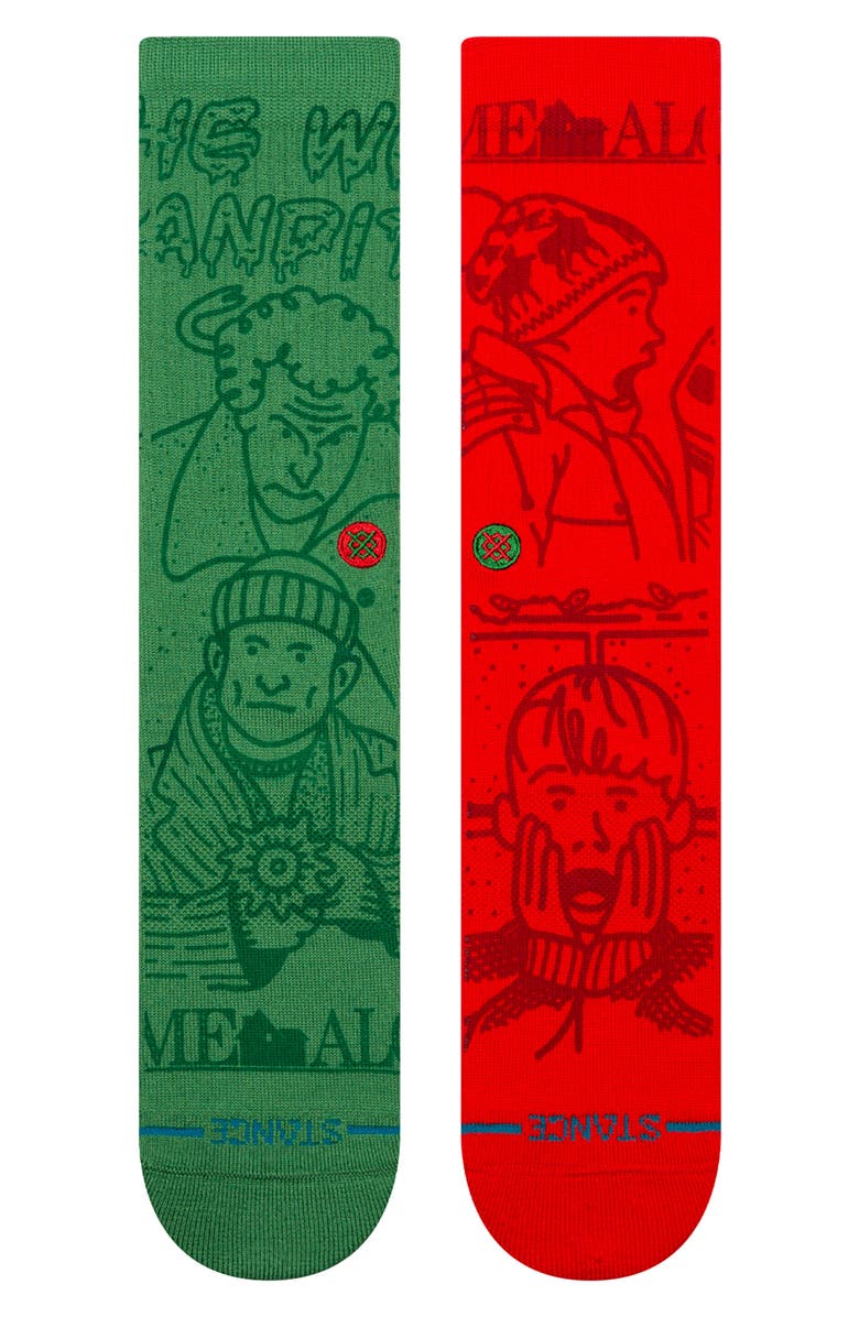 Stance Home Alone Crew Socks, Main, color, Multi