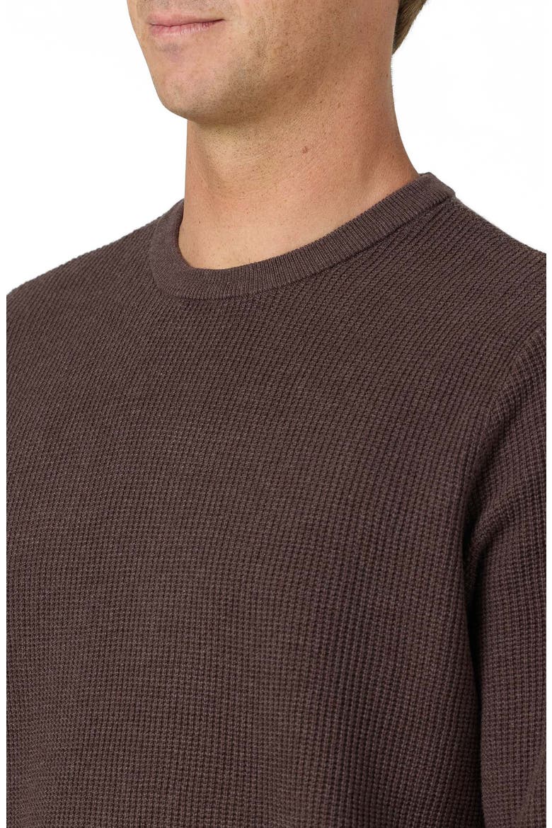 OG Roscoe Waffle Sweater, Alternate, color, HEATHER COCONUT BROWN